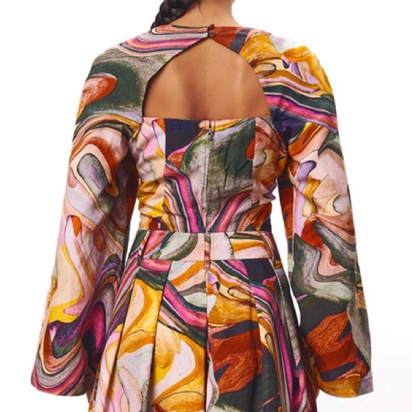 NWT Mara Hoffman Julia Blouse Gemma Print Size 00 - Picture 4 of 8